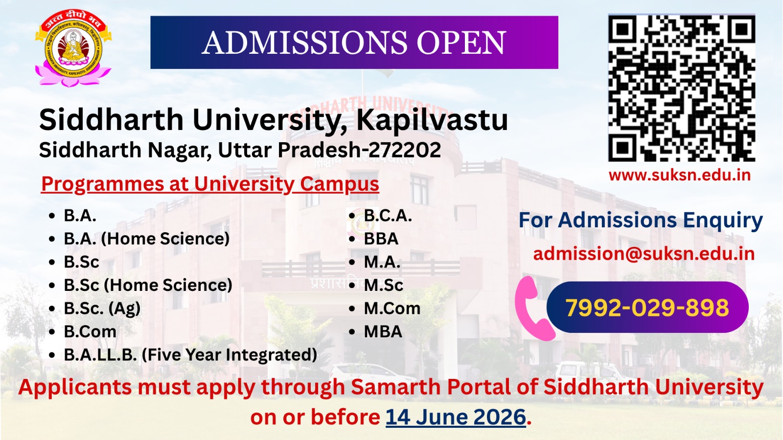 Admission Banner